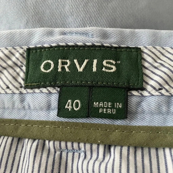 Orvis Mens Signature Twill Chino Shorts Sz 40 Blue Fishing Outdoor‎ Hiking (396) - Picture 3 of 6
